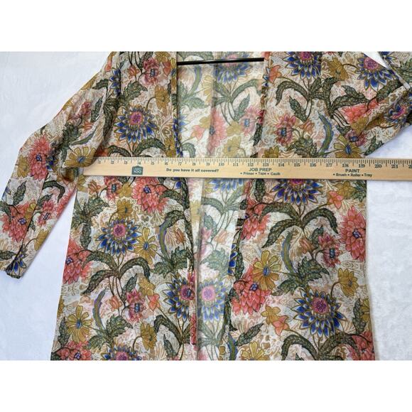 Show Me Your MuMu Floral Print Bloomtastic Karmyn Cape Kimono Duster Sz S USA - Picture 7 of 8